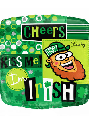 18in Anagram Kiss Me I'M Irish Balloon