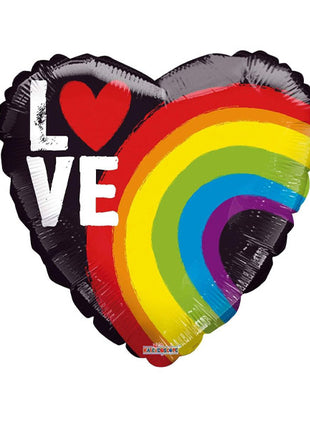18in ConverUSA Love Rainbow Heart Balloon