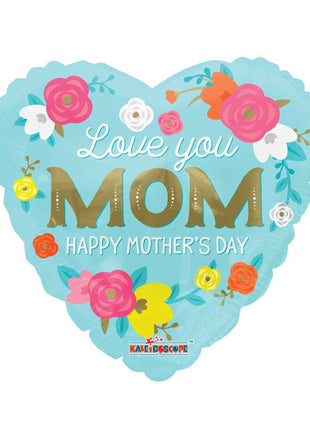 18in ConverUSA Love You Mom Flowers Balloon