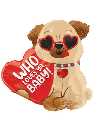 18in ConverUSA Loves Dog With Glasses Balloon