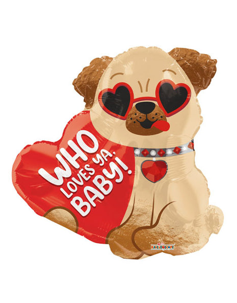 18in ConverUSA Loves Dog With Glasses Balloon