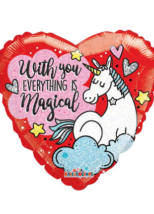 18in ConverUSA Magical Love Unicorn Balloon