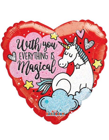 18in ConverUSA Magical Love Unicorn Balloon