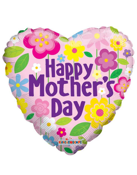 18in ConverUSA Mother's Day Flowers Heart Balloon