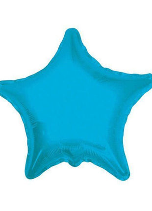 18in ConverUSA Solid Turquoise Blue Star Balloon