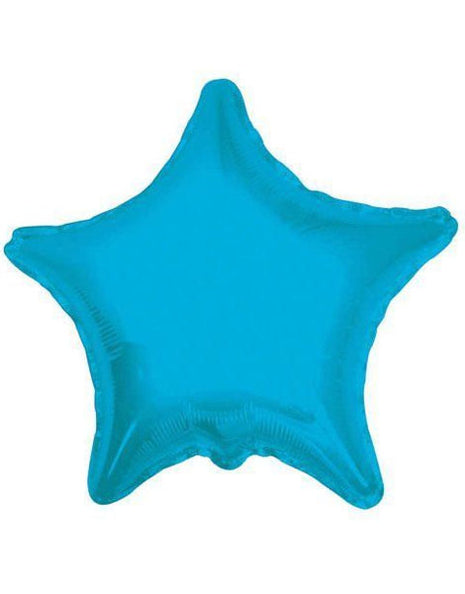 18in ConverUSA Solid Turquoise Blue Star Balloon