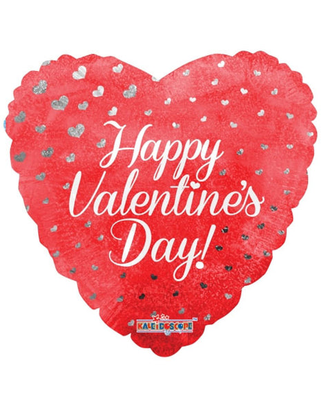 18in ConverUSA Valentine’s Day Hearts Holographic Balloon