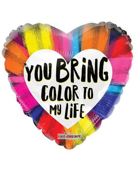 18in ConverUSA You Bring Color To My Life Balloon