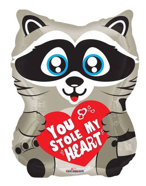 18in ConverUSA You Stole My Heart Raccoon Balloon