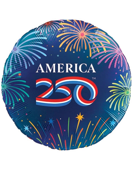 18in NovaLoons America250 Fireworks Balloon