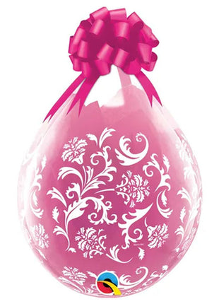 18in Qualatex Damask Print Diamond Clear Balloon