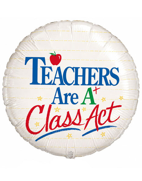 18in Qualatex Tachers Are A+ Class Act Balloon