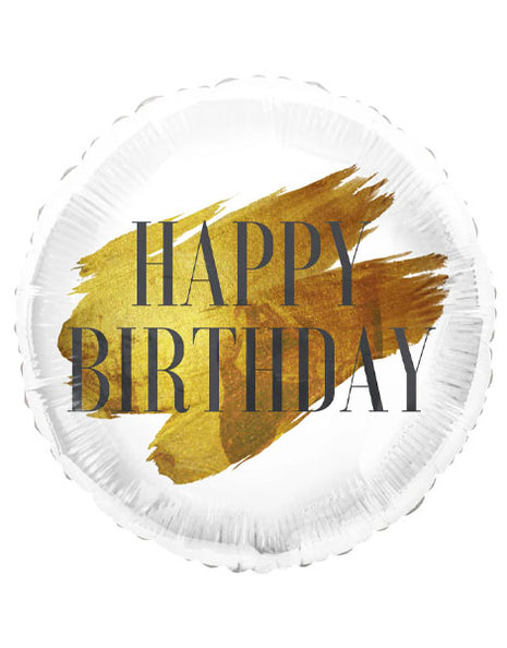 18in Tuftex Happy Birthday 24K Karat Gold Balloon