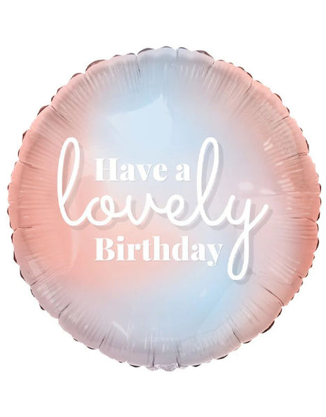 18in Tuftex Lovely Birthday! Balloon