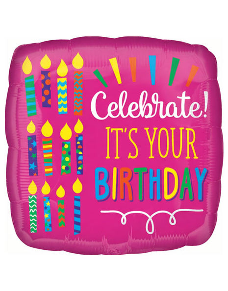 18in Value Plus Celebrate Candles Balloon