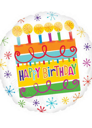 18in Value Plus Happy Birthday Cake Balloon