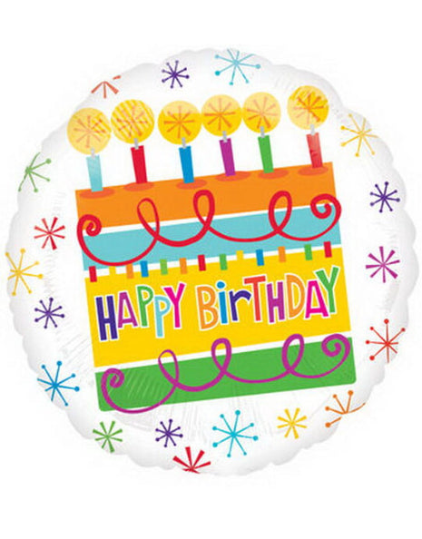 18in Value Plus Happy Birthday Cake Balloon