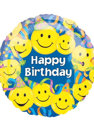18in Value Plus Happy Birthday Smiles Balloon