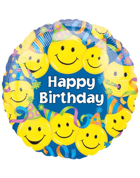 18in Value Plus Happy Birthday Smiles Balloon