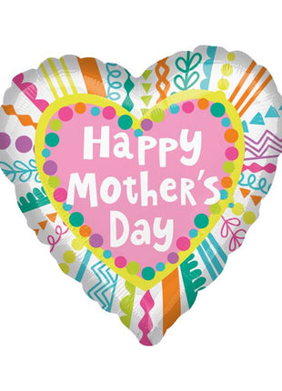 18in Value Plus Happy Mother's Day Scribbles Balloon