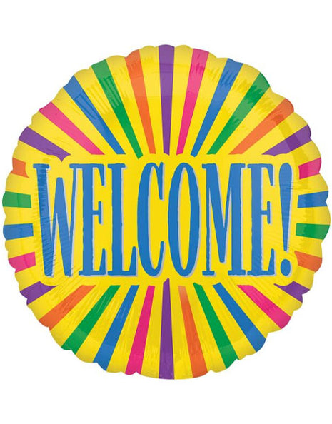 18in Value Plus Welcome Burst Yellow Balloon