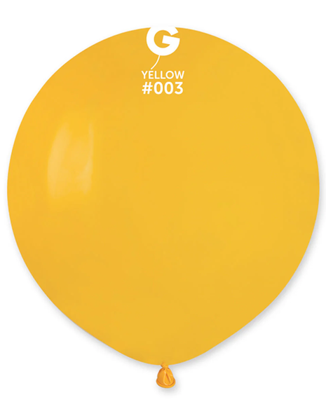19in Gemar Standard Yellow Balloons 25ct #003 - Joker Party Supply