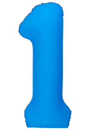Globo azul neón número 1 de DecoChamp de 34 pulgadas