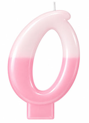 2.75 in Amscan Pink Number 0 Candle