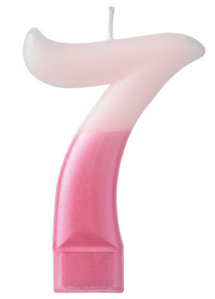 2.75 in Amscan Pink Number 7 Candle