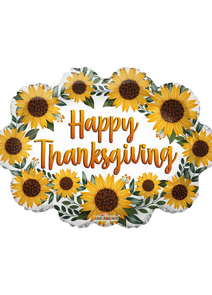20in ConverUSA Thanksgiving Sunflower Wreath Balloon