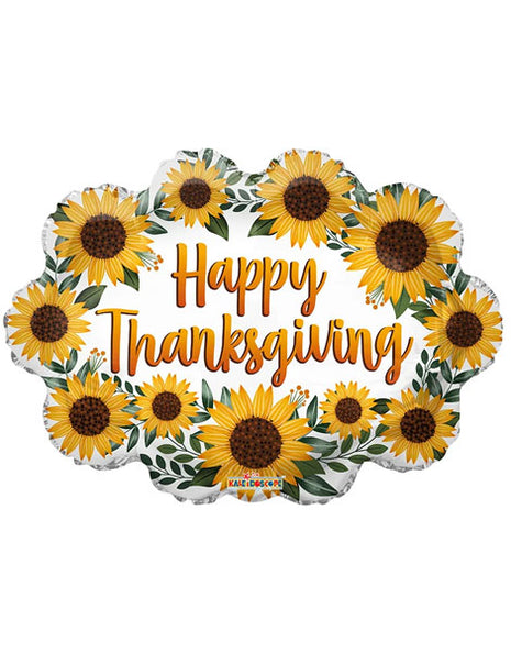 20in ConverUSA Thanksgiving Sunflower Wreath Balloon