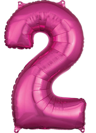 34in Anagram Pink Number 2 - Joker Party Supply