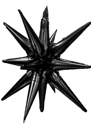 22in DecoChamp Black Starburst Balloon - Joker Party Supply