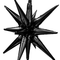 22in DecoChamp Black Starburst Balloon - Joker Party Supply