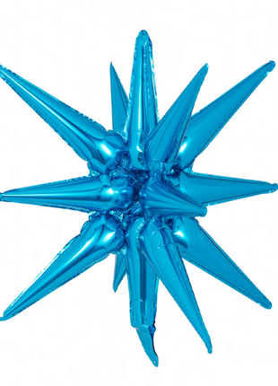 22in DecoChamp Blue Starburst Balloon - Joker Party Supply