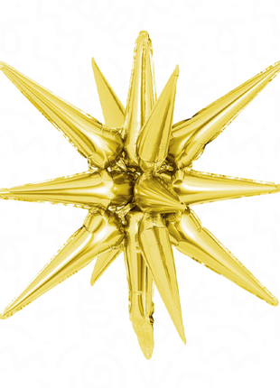 22in DecoChamp Gold Starburst Balloon - Joker Party Supply