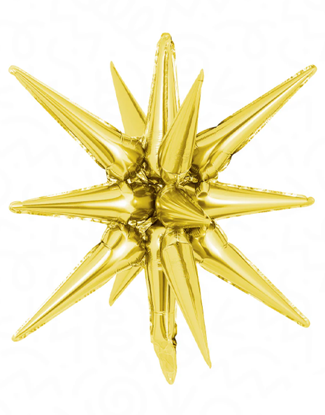 22in DecoChamp Gold Starburst Balloon - Joker Party Supply