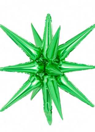 22in DecoChamp Green Starburst Balloon - Joker Party Supply