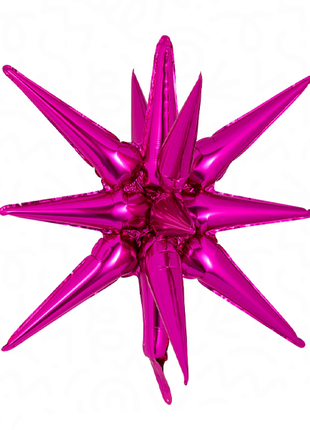 22in DecoChamp Hot Pink Starburst Balloon - Joker Party Supply