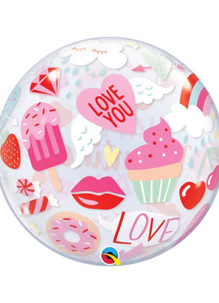22in Qualatex Everthing Valentines Bubble Balloon