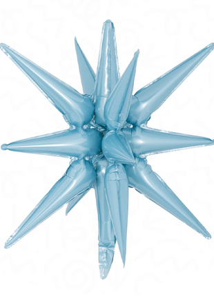 22in DecoChamp Light Blue Starburst Balloon - Joker Party Supply