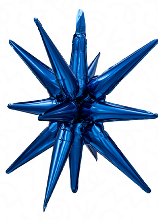 22in DecoChamp Navy Blue Starburst Balloon - Joker Party Supply