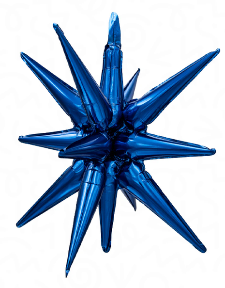22in DecoChamp Navy Blue Starburst Balloon - Joker Party Supply
