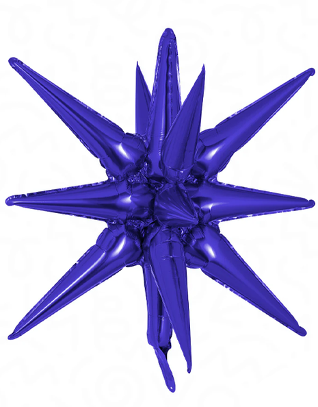 22in DecoChamp Purple Starburst Balloon - Joker Party Supply