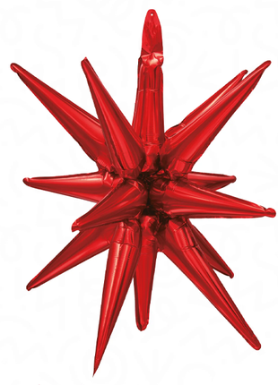 22in DecoChamp Red Starburst Balloon - Joker Party Supply
