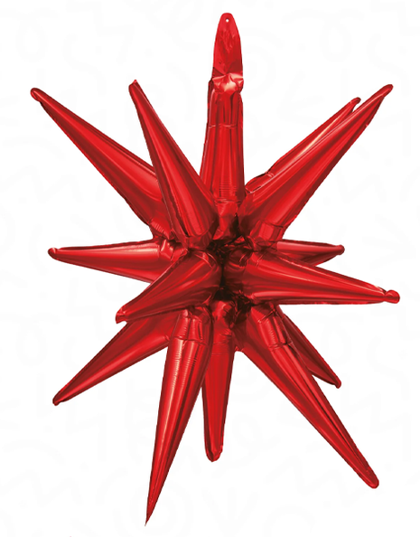22in DecoChamp Red Starburst Balloon - Joker Party Supply