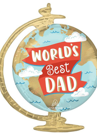 23in Anagram World's Best Dad Globe Balloon