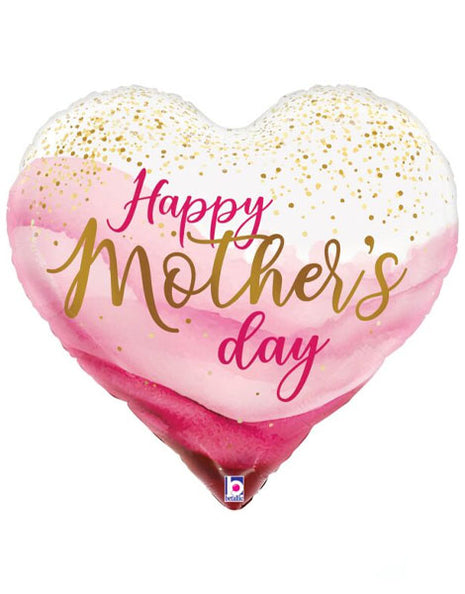 23in Betallic Mother's Day Pretty Pink Heart Balloon