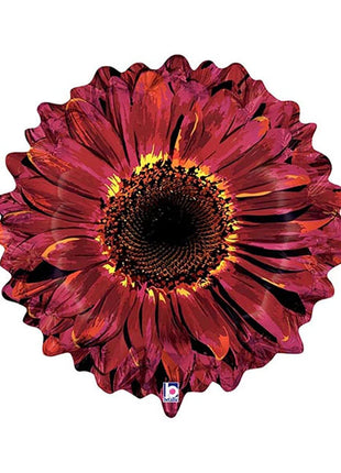 24in Betallic Burgundy SunFlower Balloon