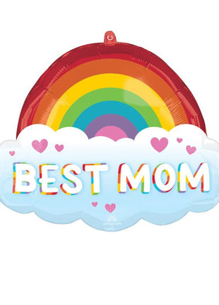 25in Anagram Best Mom Brilliant Rainbow Balloon